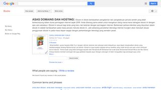 
                            8. ASAS DOMAINS DAN HOSTING: Ebook ini ditulis berdasarkan pengalaman ...