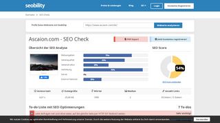 
                            11. ascaion.com | SEO Bewertung | Seobility.net
