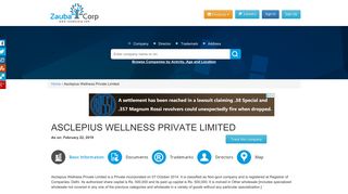 
                            11. ASCLEPIUS WELLNESS PRIVATE LIMITED - Company, directors ...