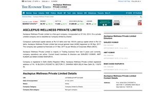 
                            10. Asclepius Wellness Private Limited Information - Asclepius Wellness ...