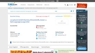 
                            10. ▷ ascopharm GmbH Vitamine, Mineralstoffe, Arznei- u ... - 11880.com