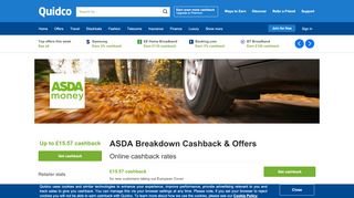
                            9. ASDA Breakdown Cashback, Voucher Codes & Discount Codes ...