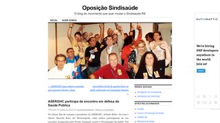 
                            12. ASERGHC participa de encontro em defesa da Saúde Pública ...