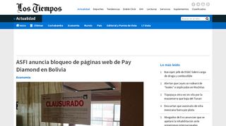 
                            7. ASFI anuncia bloqueo de páginas web de Pay Diamond en Bolivia ...