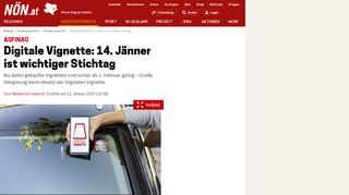 
                            10. ASFINAG - Digitale Vignette: 14. Jänner ist wichtiger Stichtag - noen.at