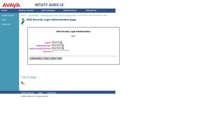 
                            1. ASG Security Login Administration page