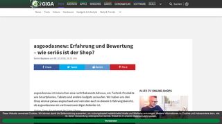 
                            6. asgoodasnew: Erfahrung und Bewertung – wie seriös ist der Shop ...