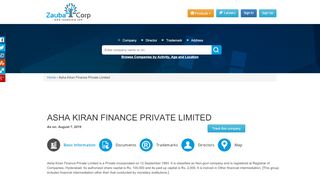 
                            7. ASHA KIRAN FINANCE PRIVATE LIMITED - Company, directors and ...