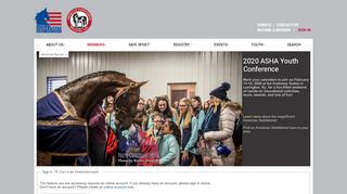 
                            4. ASHA Login - American Saddlebred Horse Association