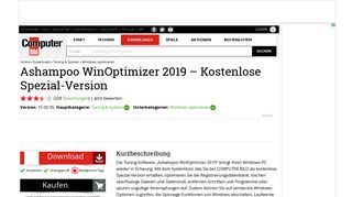 
                            4. Ashampoo WinOptimizer 2019 – Kostenlose Spezial-Version 15.00.05 ...