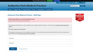 
                            7. Ashburton Park Medical Practice - Portal Login