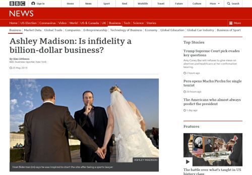 
                            11. Ashley Madison: Is infidelity a billion-dollar business? - BBC News