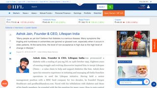 
                            12. Ashok Jain, Founder & CEO, Lifespan India - IndiaInfoline