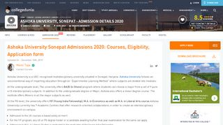 
                            8. Ashoka University Admission 2019: Courses, Admission Schedule ...