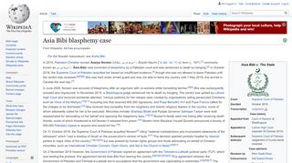 
                            12. Asia Bibi blasphemy case - Wikipedia