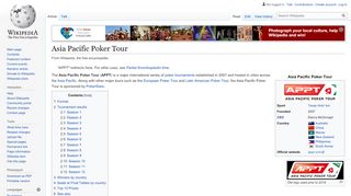 
                            11. Asia Pacific Poker Tour - Wikipedia