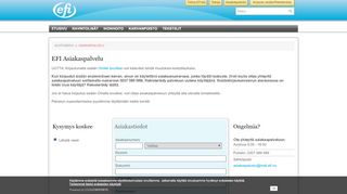 
                            3. Asiakaspalvelu - EFI