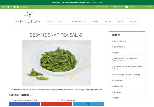 
                            6. Asian Sesame Snap Pea Salad - F-Factor