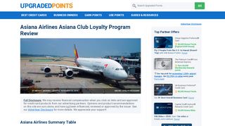 
                            11. Asiana Airlines Asiana Club Loyalty Program Review [2019]