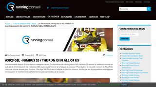 
                            11. ASICS GEL - NIMBUS 20 - Running Conseil