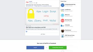 
                            12. Asif18 - Simple Ajax login script using jQuery, PHP and... | Facebook