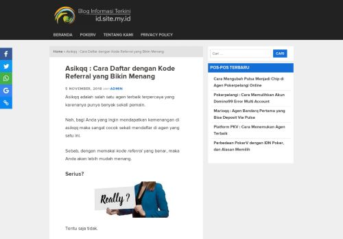 
                            10. Asikqq : Cara Daftar dengan Kode Referral yang Bikin Menang