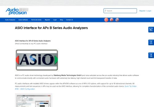 
                            9. ASIO interface for APx B Series Audio Analyzers - Audio Precision