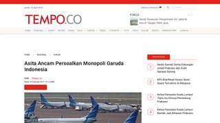 
                            12. Asita Ancam Persoalkan Monopoli Garuda Indonesia - Nasional ...