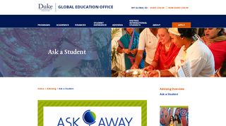 
                            5. ASK A STUDENT | Global Education Office - Duke Study Abroad