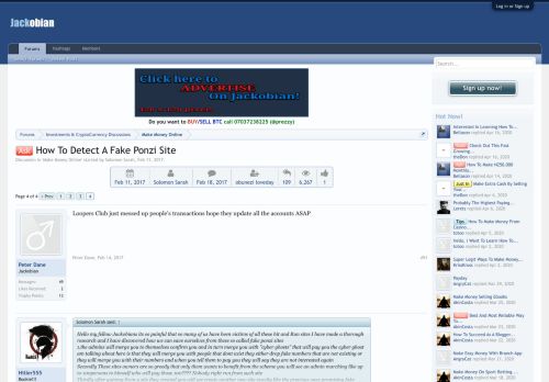 
                            7. Ask - How To Detect A Fake Ponzi Site | Page 4 | Jackobian Forums