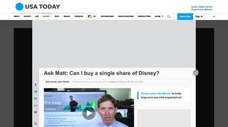 
                            9. Ask Matt: Can I buy a single share of Disney? - USA Today