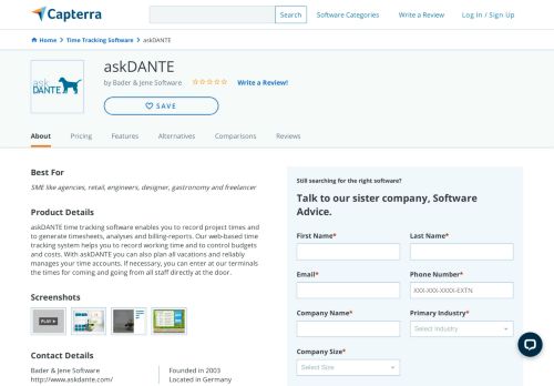 
                            11. askDANTE Reviews and Pricing - 2019 - Capterra