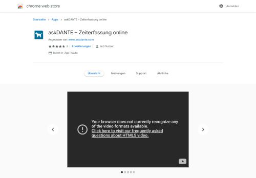 
                            4. askDANTE – Zeiterfassung online - Google Chrome