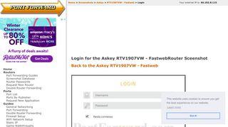 
                            9. Askey RTV1907VW - Fastweb Login Router Screenshot - ...