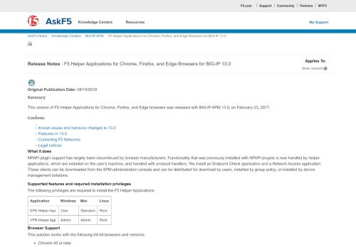 
                            12. AskF5 | Release Note: F5 Helper Applications for Chrome, Firefox, and ...