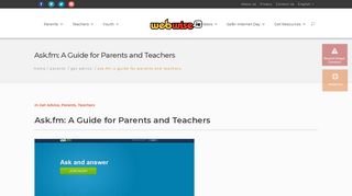 
                            13. Ask.fm: A Guide for Parents and Teachers - Webwise