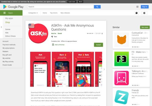 
                            7. ASKfm – Faça perguntas anônimas para mim – Apps no Google Play