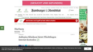 
                            8. Asklepios Klinikum bietet Flüchtlingen Internet kostenlos - Hamburg ...
