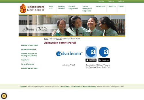 
                            5. ASKnLearn Parent Portal - Tanjong Katong Girls' School