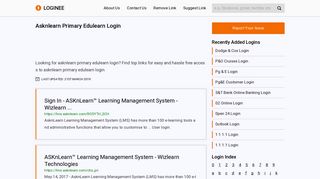 
                            2. Asknlearn Primary Edulearn Login