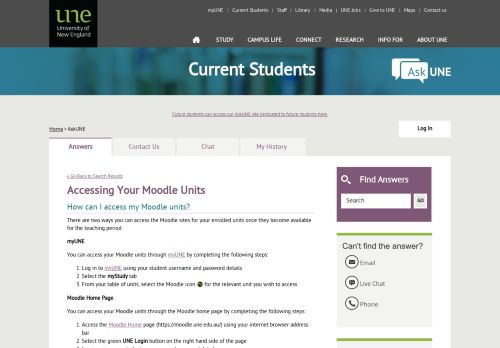 
                            6. AskUNE - Accessing Your Moodle Units