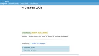 
                            7. ASL sign for DOOR | HandSpeak