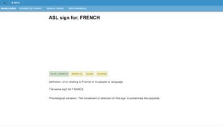 
                            9. ASL sign for FRENCH | HandSpeak