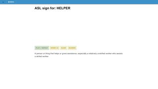 
                            10. ASL sign for HELPER | HandSpeak