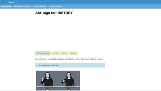 
                            10. ASL sign for HISTORY | HandSpeak