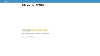 
                            7. ASL sign for SPANISH | HandSpeak