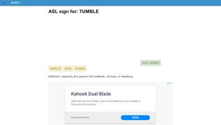 
                            5. ASL sign for TUMBLE | HandSpeak