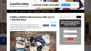 
                            10. ASMALLWORLD Membership With Up To 1,000,000 Miles ...