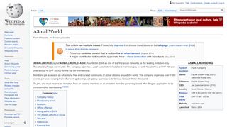 
                            4. ASmallWorld - Wikipedia