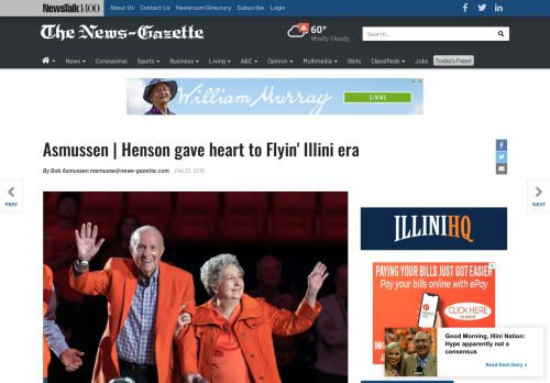 
                            12. Asmussen | Henson gave heart to Flyin' Illini era | News-Gazette.com